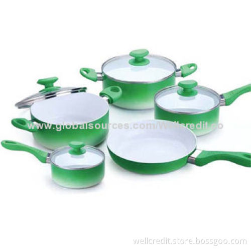 High-quality 9pcs aluminum cookware set